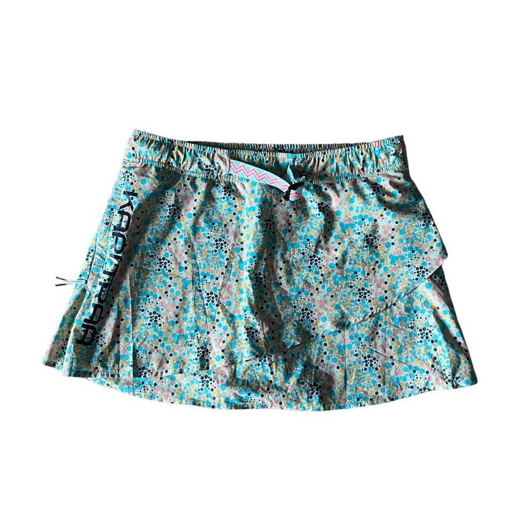 Kari Traa Blue and Gray Patterned Skort